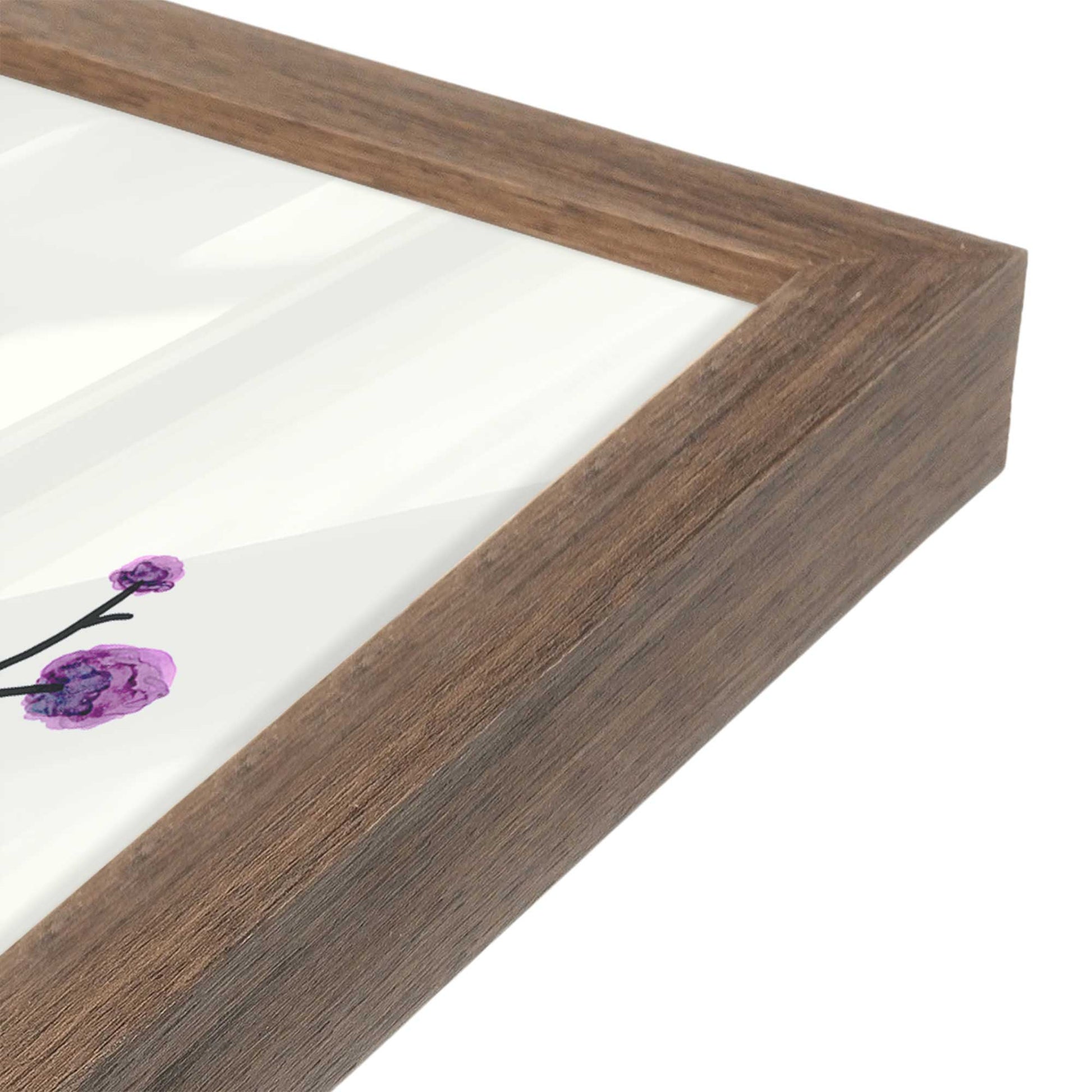 [Color:Walnut], Picture of art in a Walnut frame of the corner