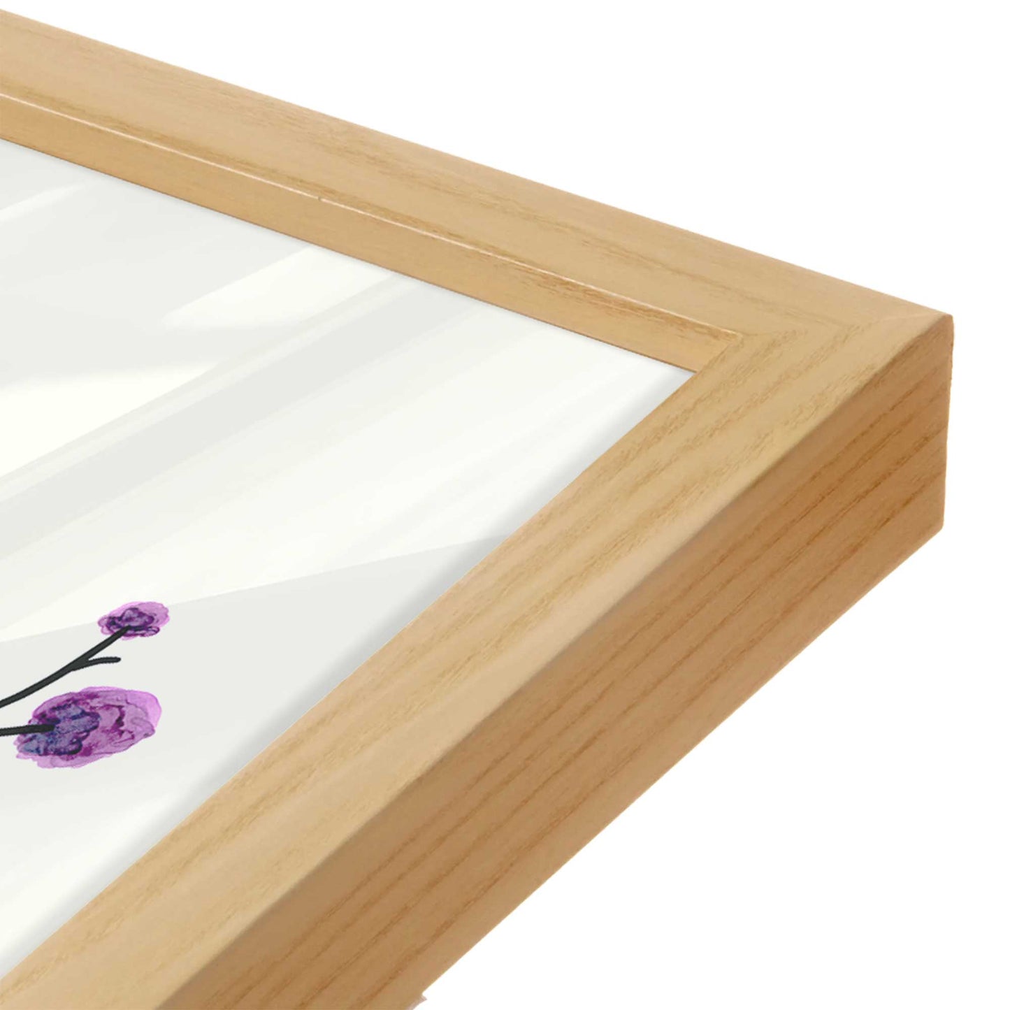 [Color:American Maple], Picture of art in a American Maple frame of the corner