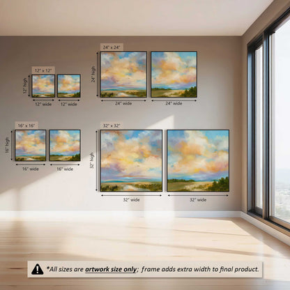 Sky Glow Magic, Set of 2 Canvas Prints