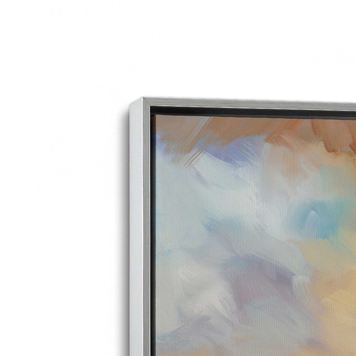 [Color:Polished Chrome], Picture of art in a Polished Chrome frame at an angle