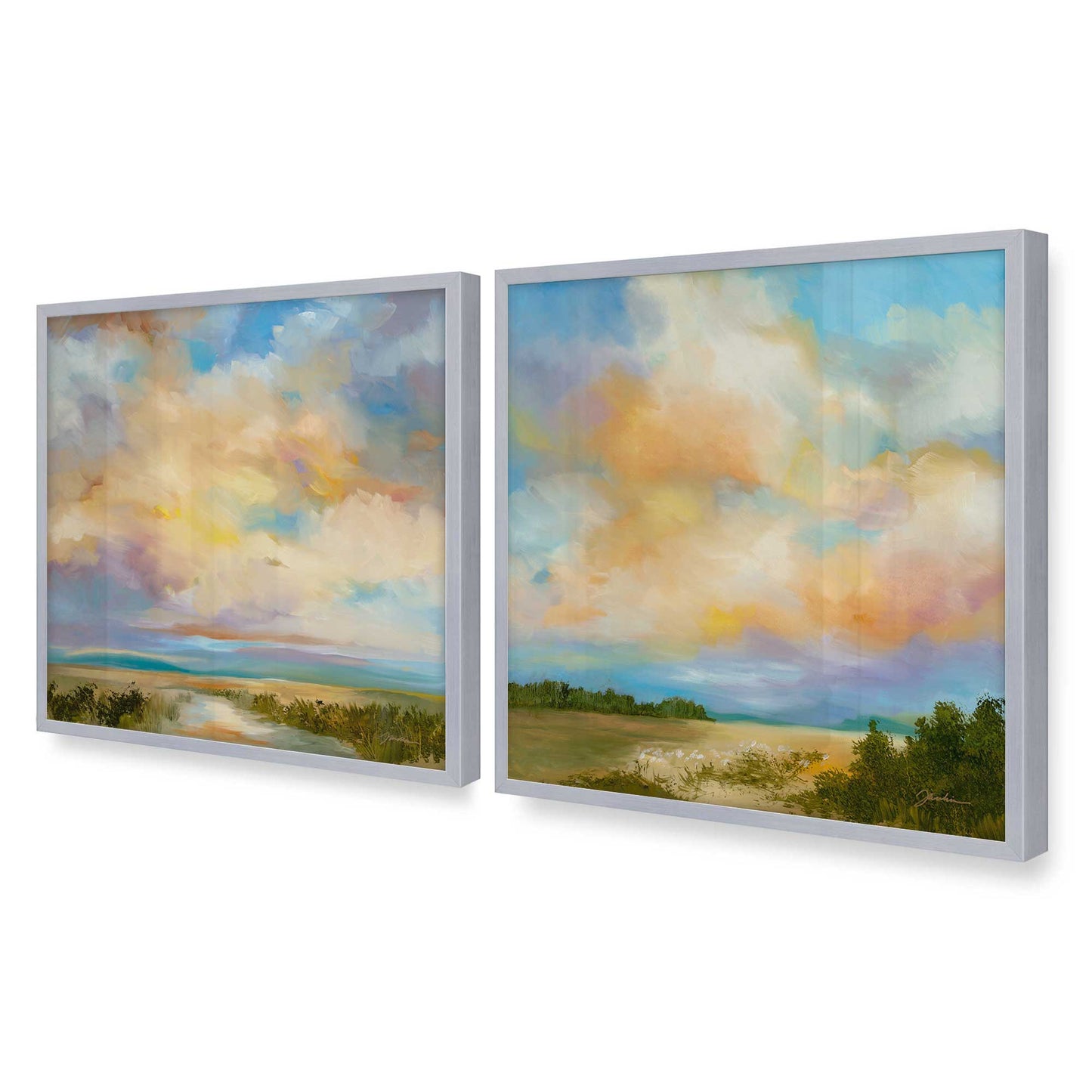 [Color:Polished Chrome], Picture of art in a Polished Chrome frame of the corner