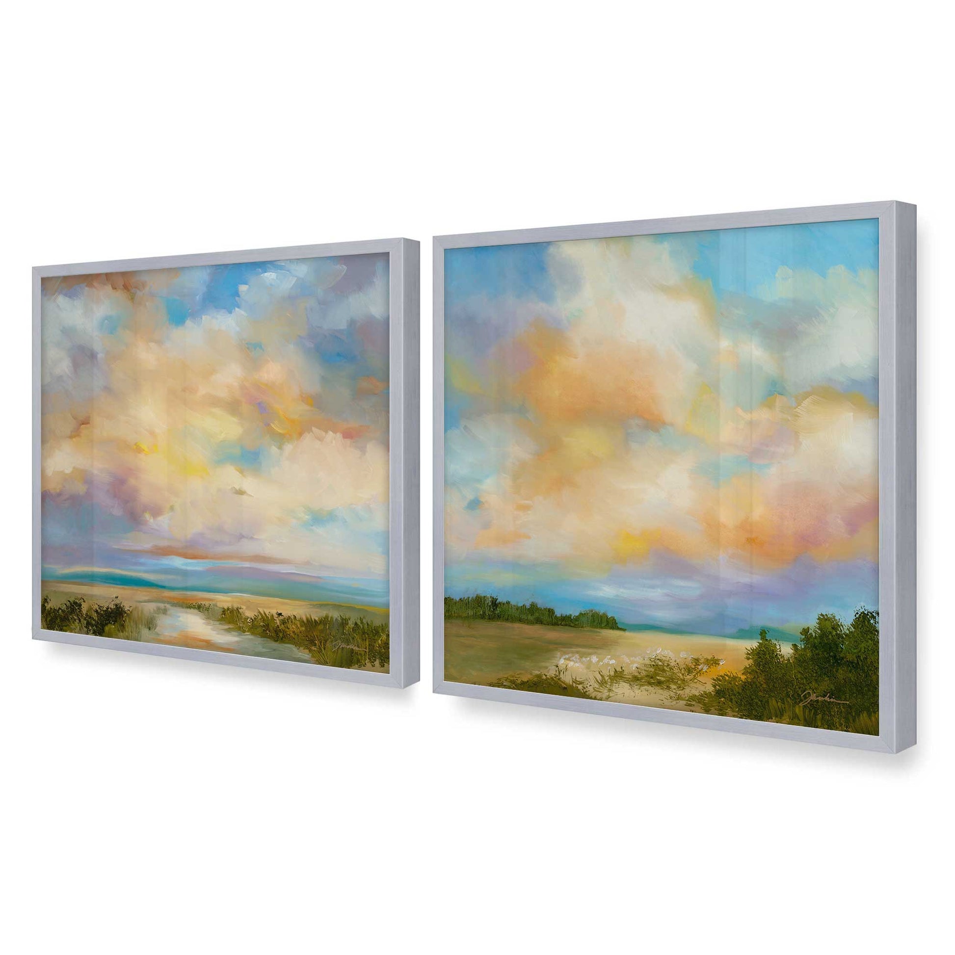 [Color:Polished Chrome], Picture of art in a Polished Chrome frame of the corner