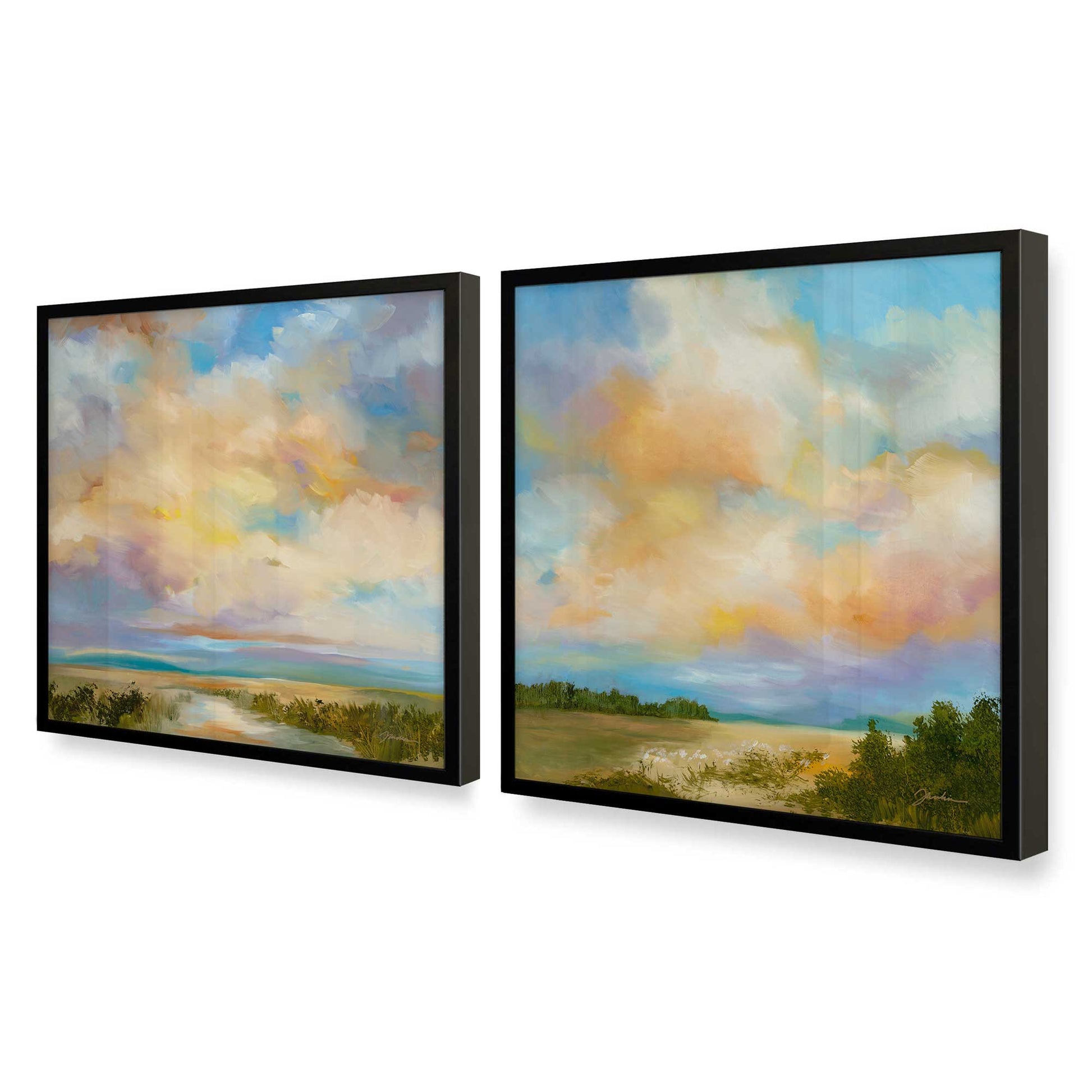 [Color:Satin Black], Picture of art in a Satin Black frame at an angle