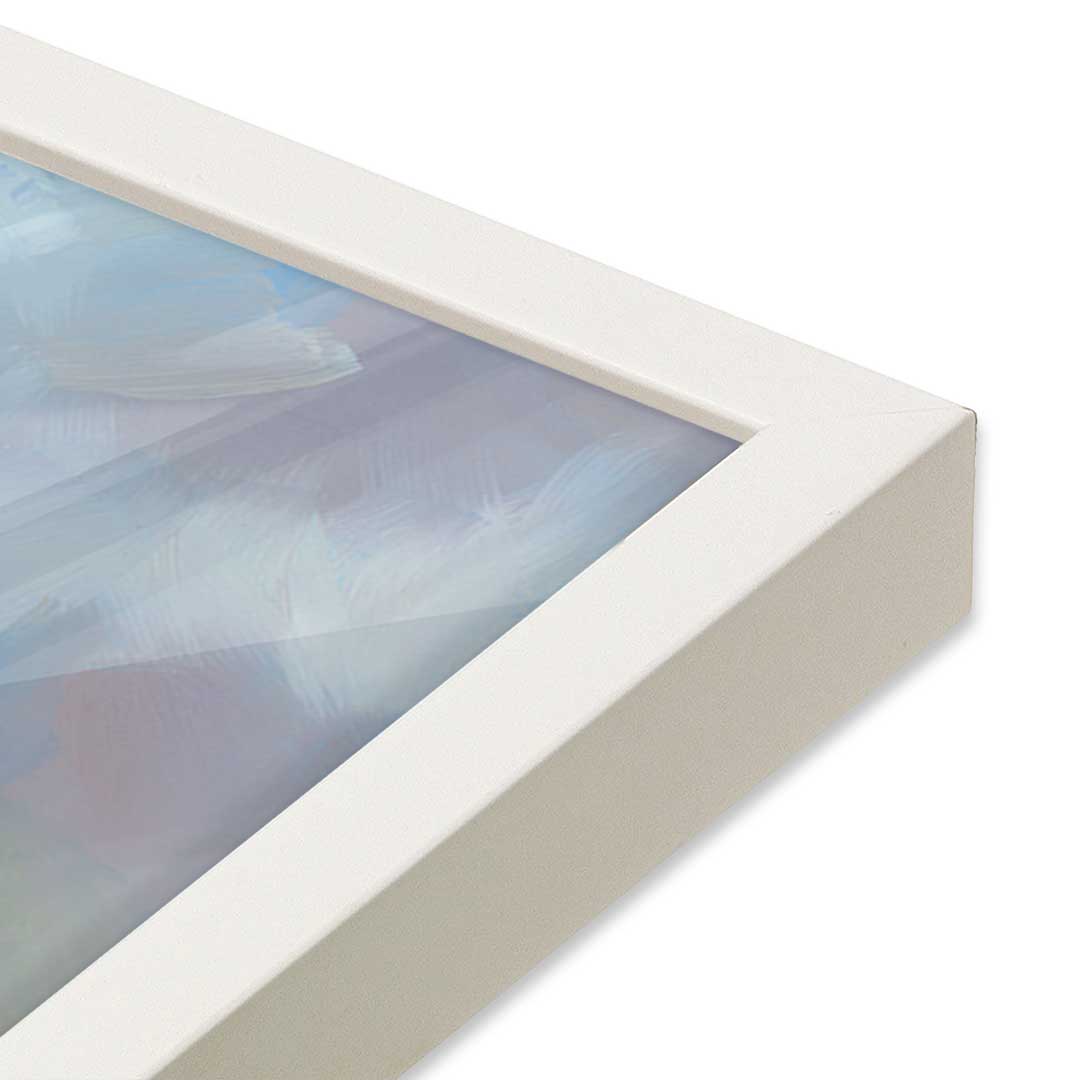 [Color:Opaque White], Picture of art in an Opaque White frame of the corner