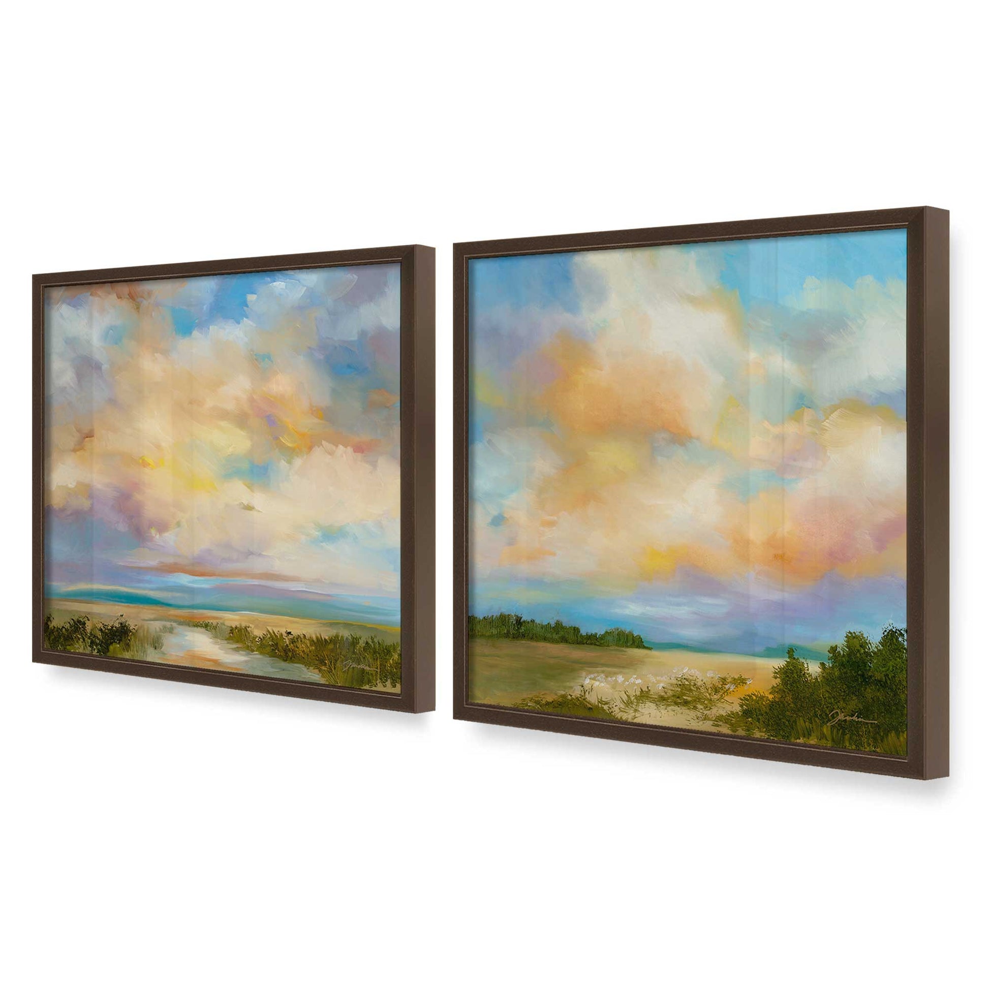 [Color:Belvinder Brown], Picture of art in a Belvinder Brown frame at an angle