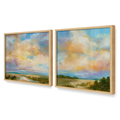 [Color:American Maple], Picture of art in an American Maple frame at an angle