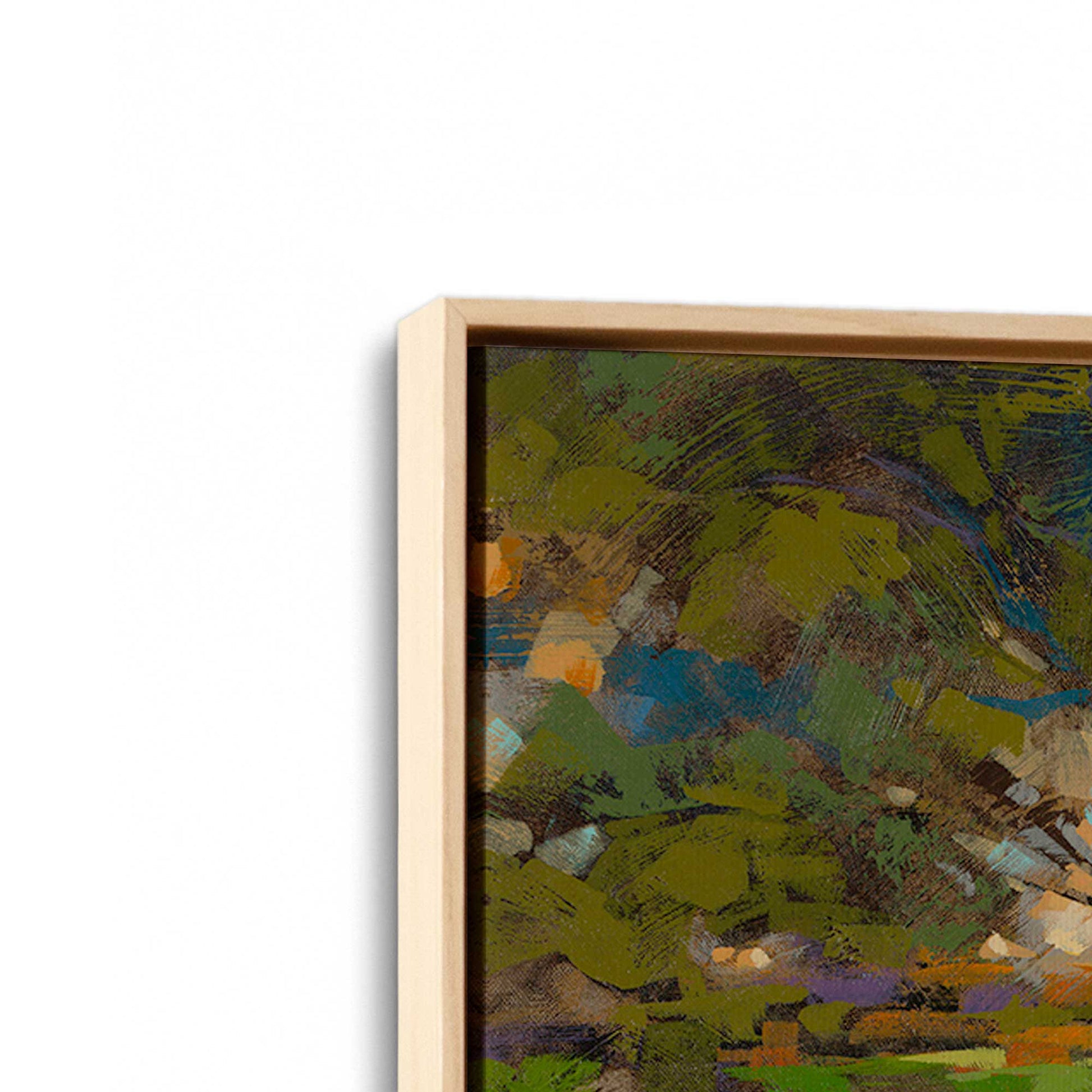 [Color:American Maple], Picture of art in an American Maple frame at an angle