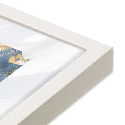 [Color:Opaque White], Picture of art in an Opaque White frame of the corner