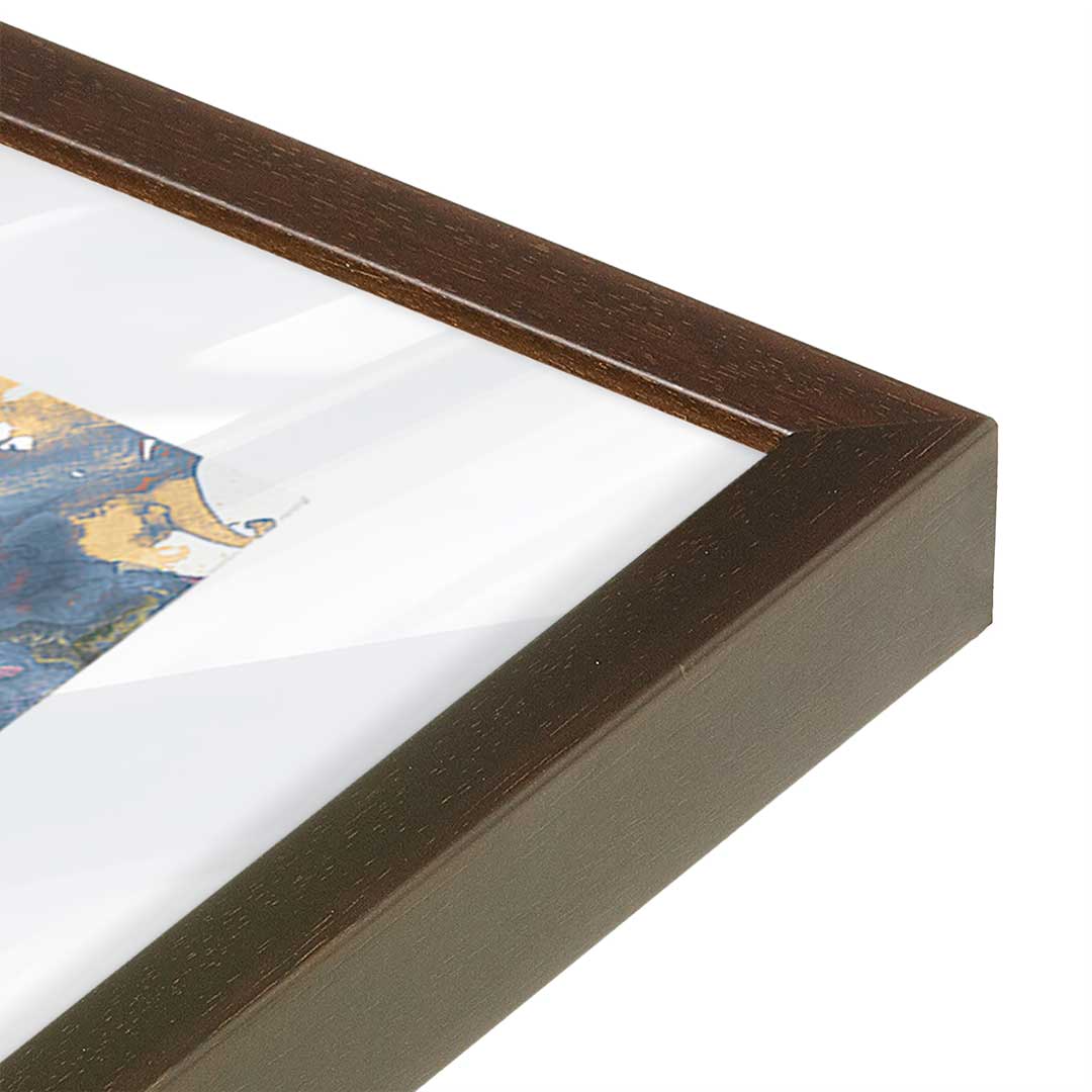 [Color:Belvinder Brown], Picture of art in a Belvinder Brown frame of the corner