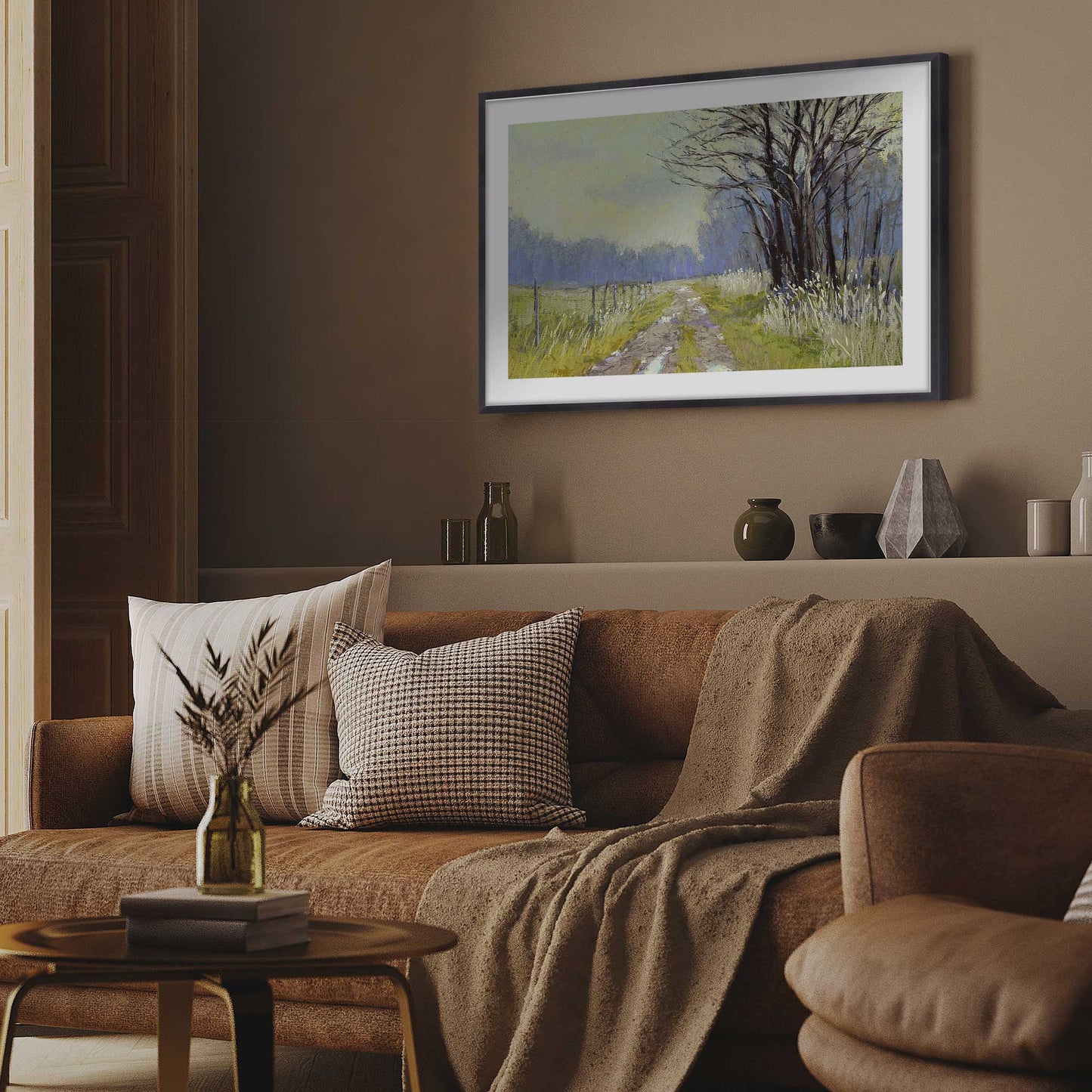 Quiet Country Road Art Print