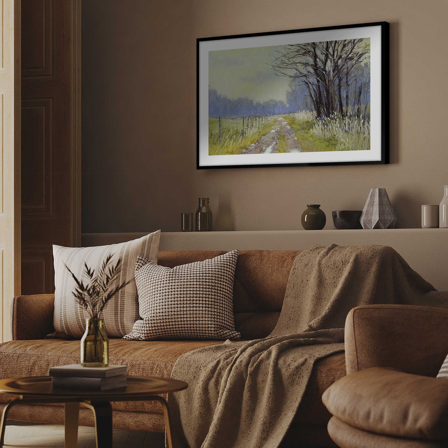 Quiet Country Road Art Print