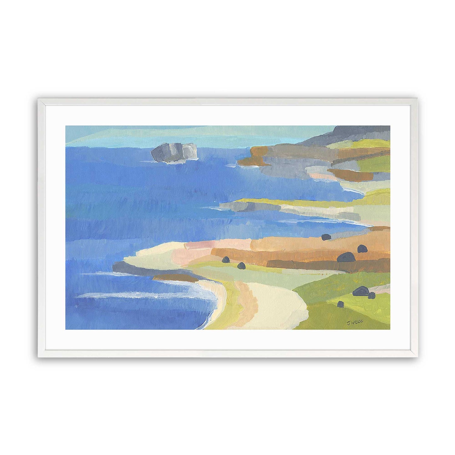 [Color:Opaque White], Picture of art in a Opaque White frame
