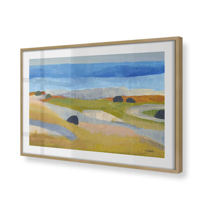 [Color:Brushed Gold], Picture of art in a Brushed Gold frame at an angle
