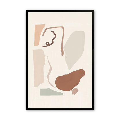 Soft Feminine Shapes Art Print, Set of 2