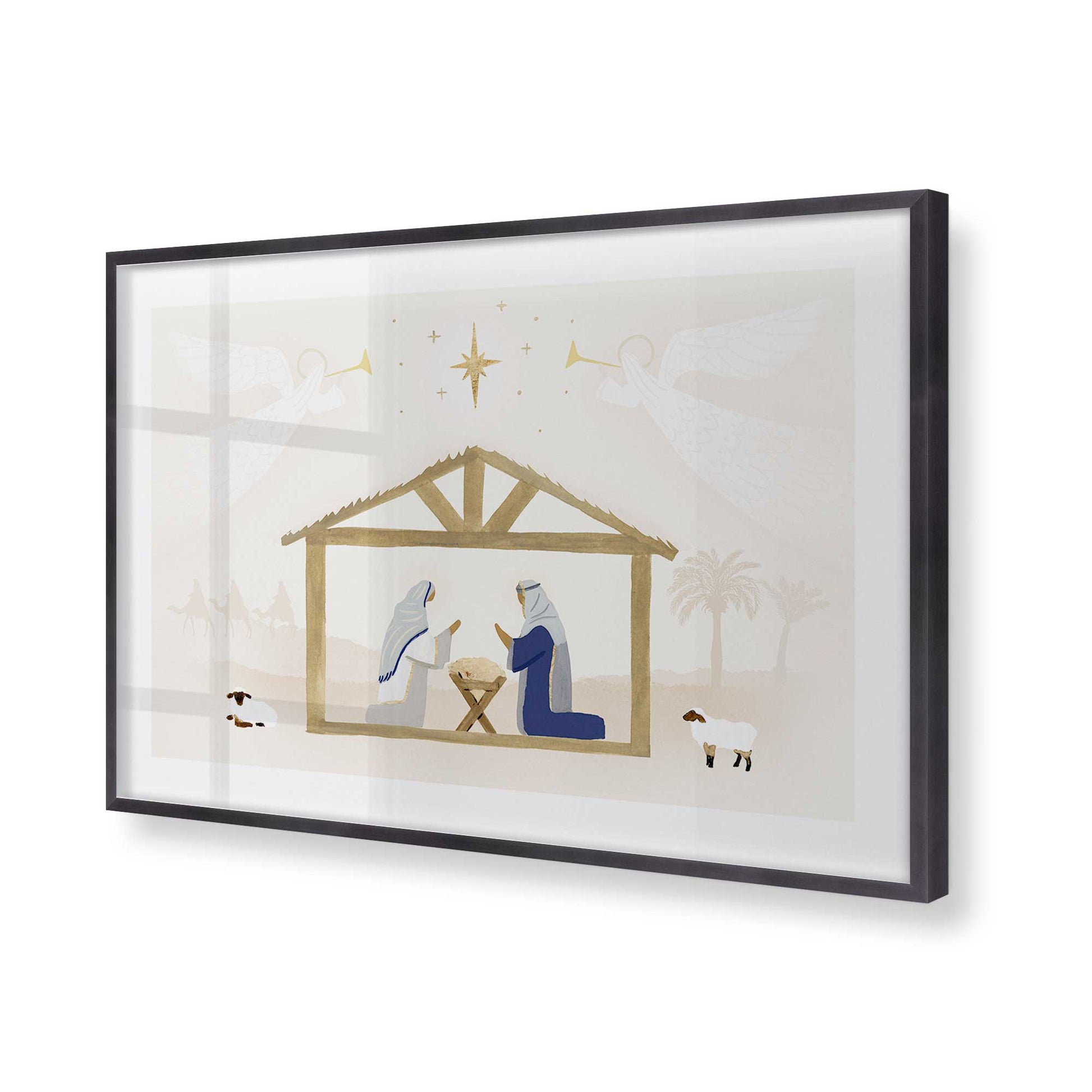 [Color:Weathered Zinc], Picture of art in a Weathered Zinc frame of the corner