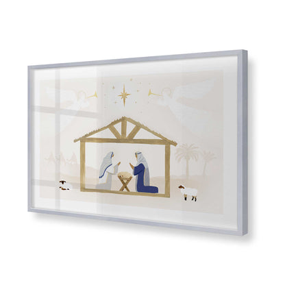 [Color:Polished Chrome], Picture of art in a Polished Chrome frame of the corner