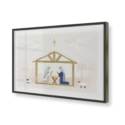 [Color:Satin Black], Picture of art in a Satin Black frame of the corner