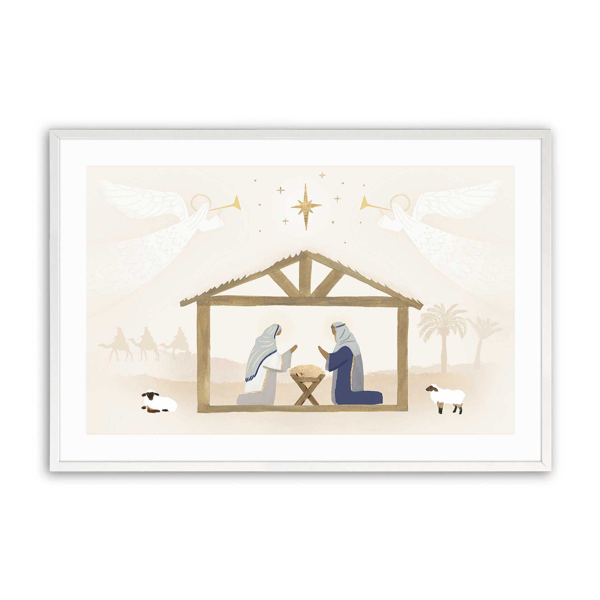 [Color:Opaque White], Picture of art in a Opaque White frame