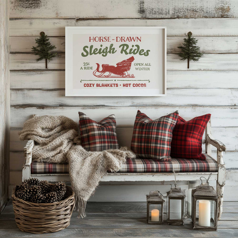 Horse Drawn Sleigh Ride Art
