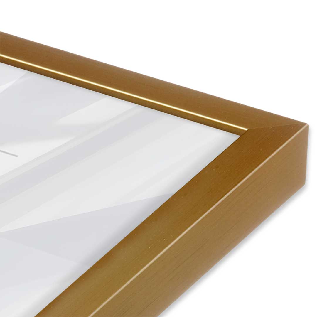 [Color:Polished Gold], Picture of art in a Polished Gold frame of the corner