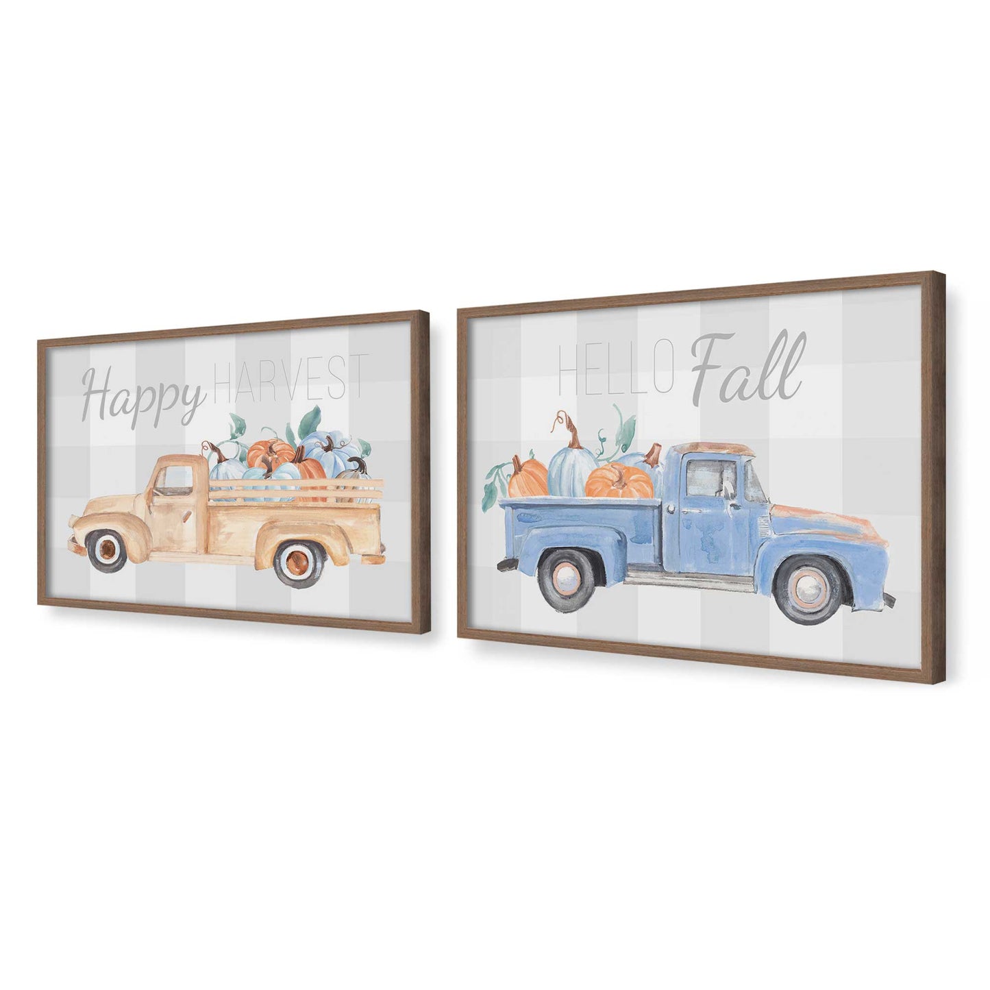 [Color:Walnut], Picture of art in a Walnut frame at an angle