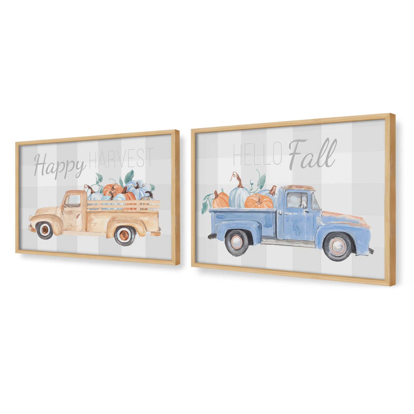 [Color:American Maple], Picture of art in a American Maple frame at an angle