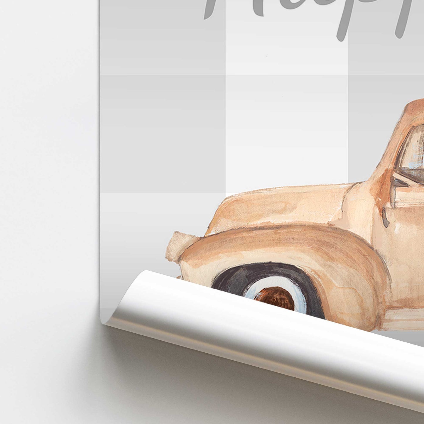 [color:Rolled Print], Picture of close up of art