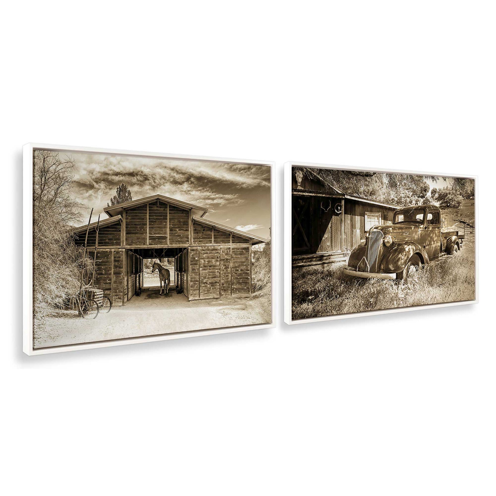 [Color:Opaque White], Picture of art in a White frame at an angle