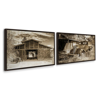 [Color:Espresso], Picture of art in an espresso frame at an angle