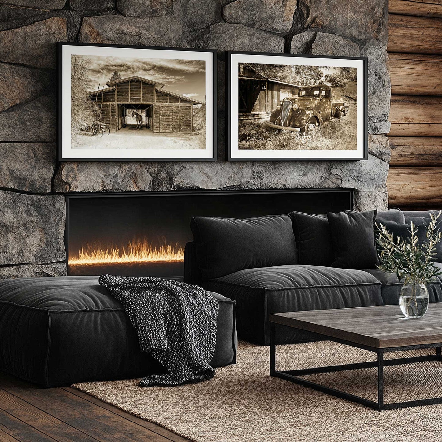 [Color:Walnut], Picture of art in a Walnut frame