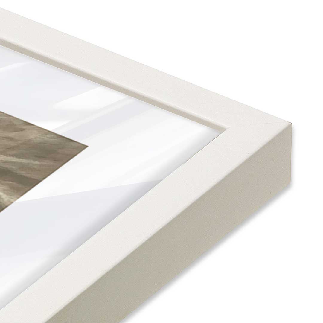 [Color:Opaque White], Picture of art in a Opaque White frame of the corner