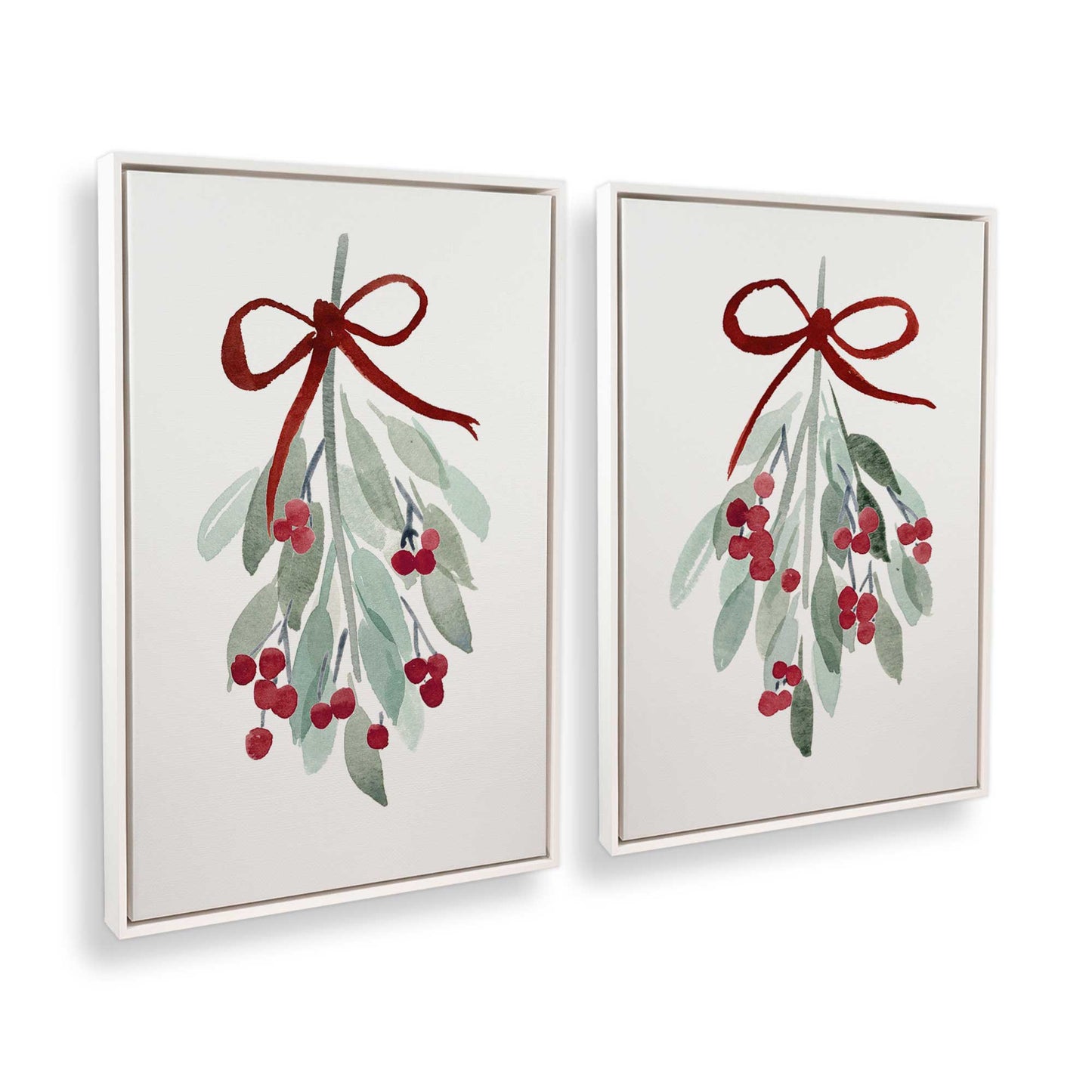 [Color:Opaque White], Picture of art in a White frame at an angle