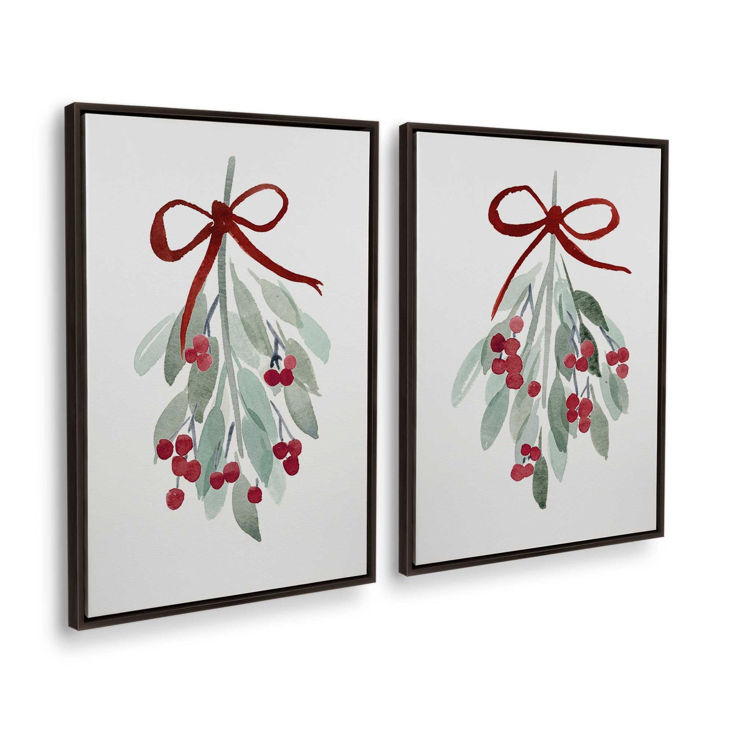 [Color:Espresso], Picture of art in a Espresso frame at an angle