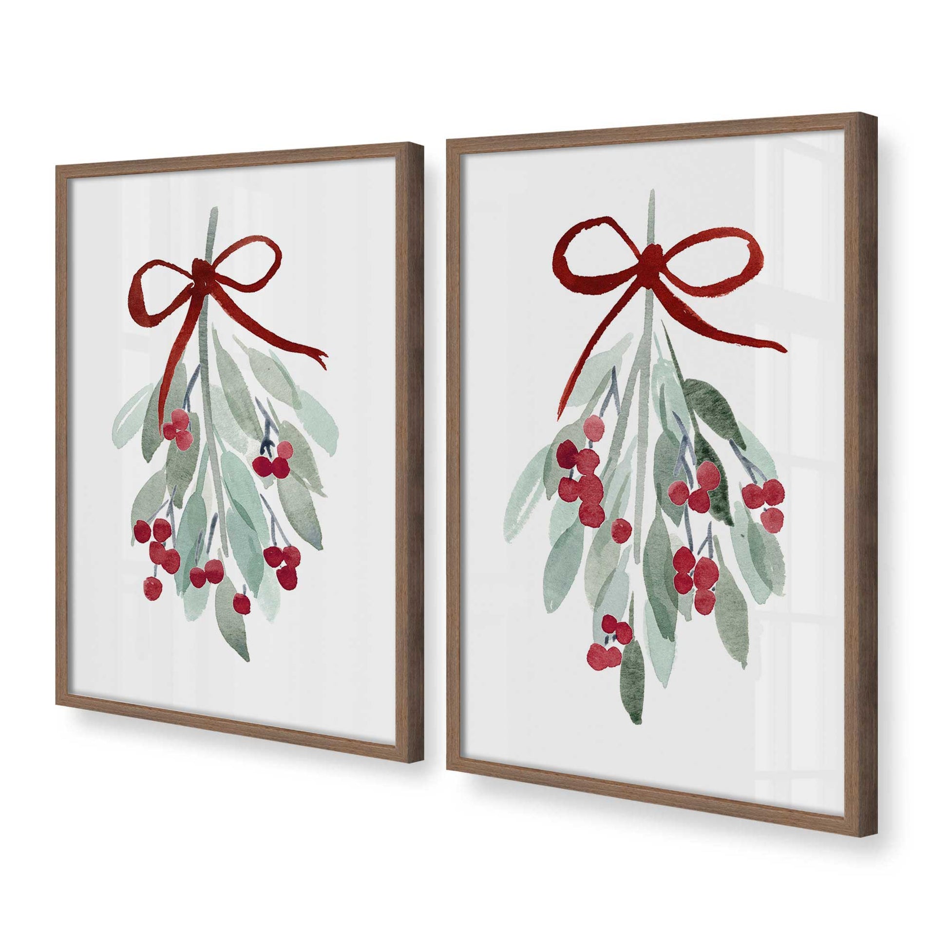 [Color:Walnut], Picture of art in a Walnut frame at an angle