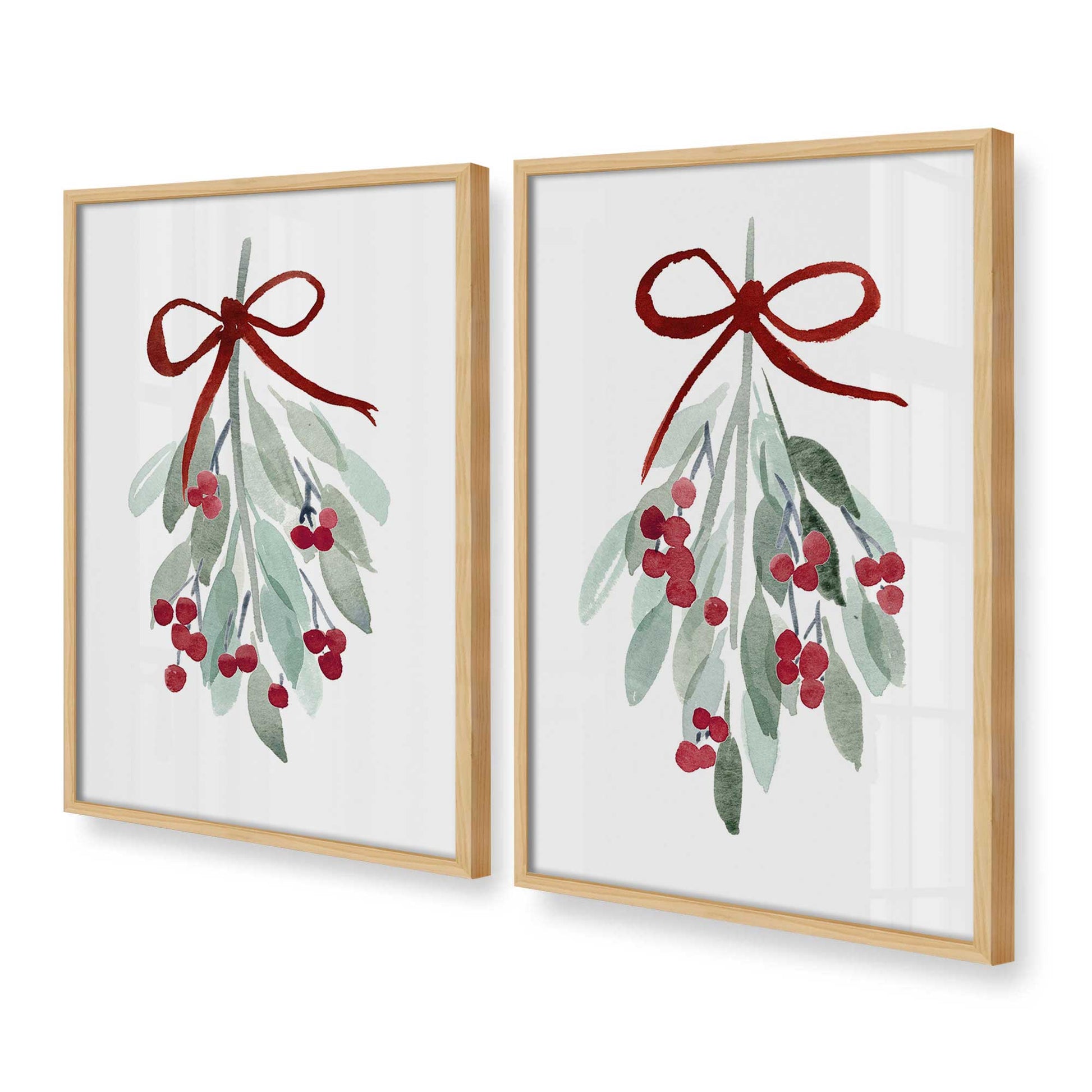 [Color:American Maple], Picture of art in a American Maple frame at an angle