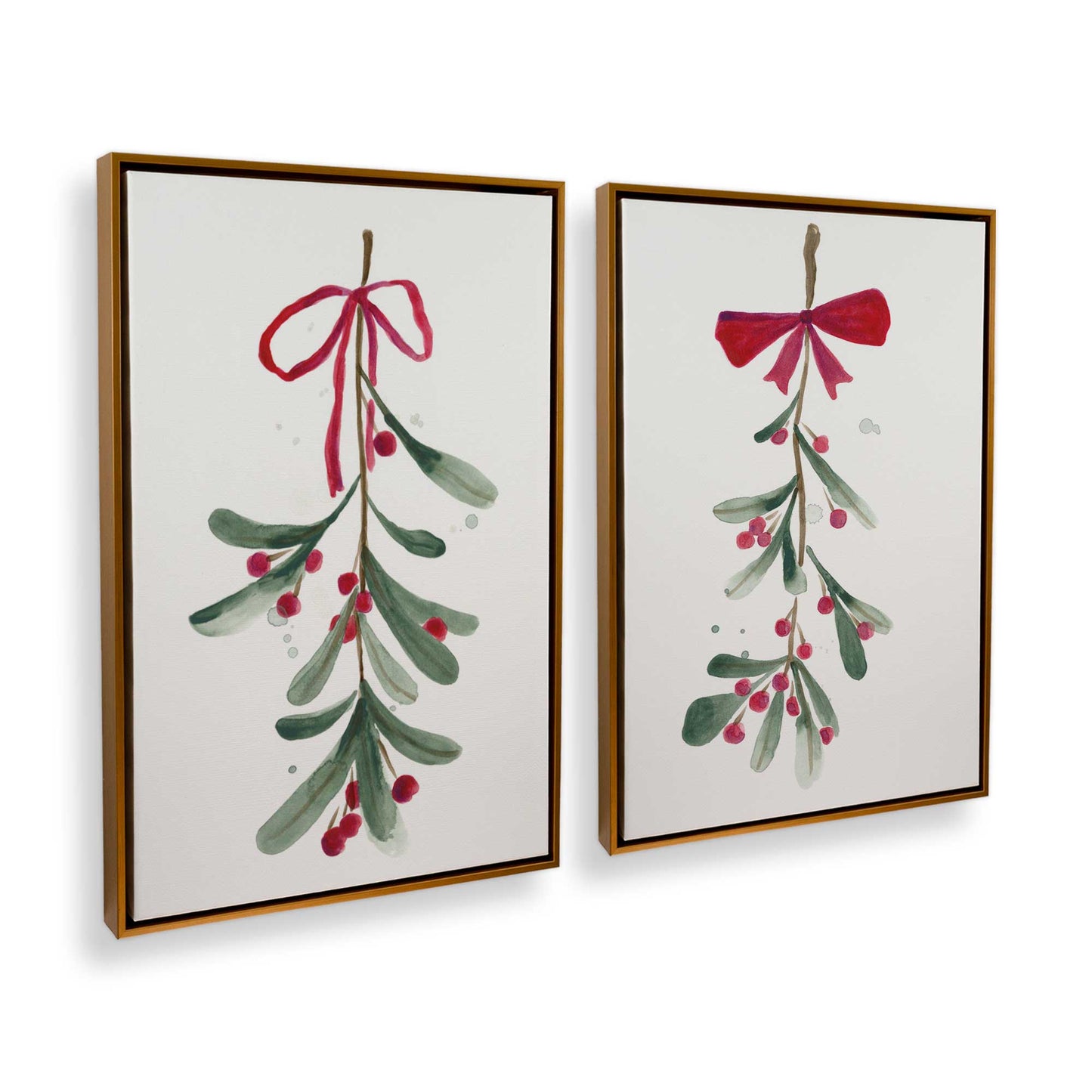 [Color:Polished Gold], Picture of art in a Polished Gold frame at an angle