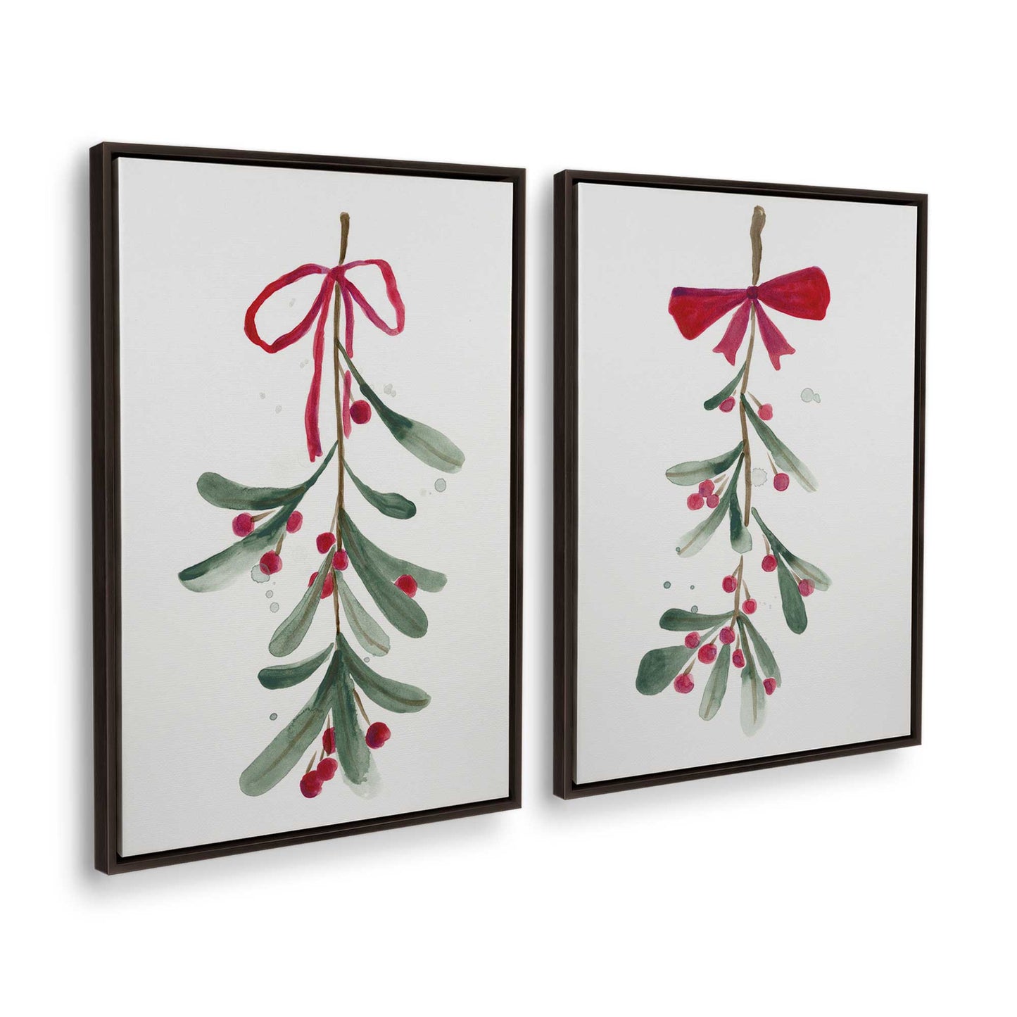 [Color:Espresso], Picture of art in a Espresso frame at an angle