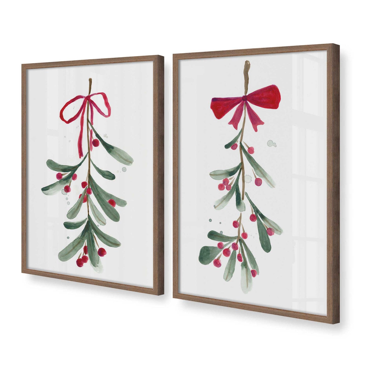 [Color:Walnut], Picture of art in a Walnut frame at an angle