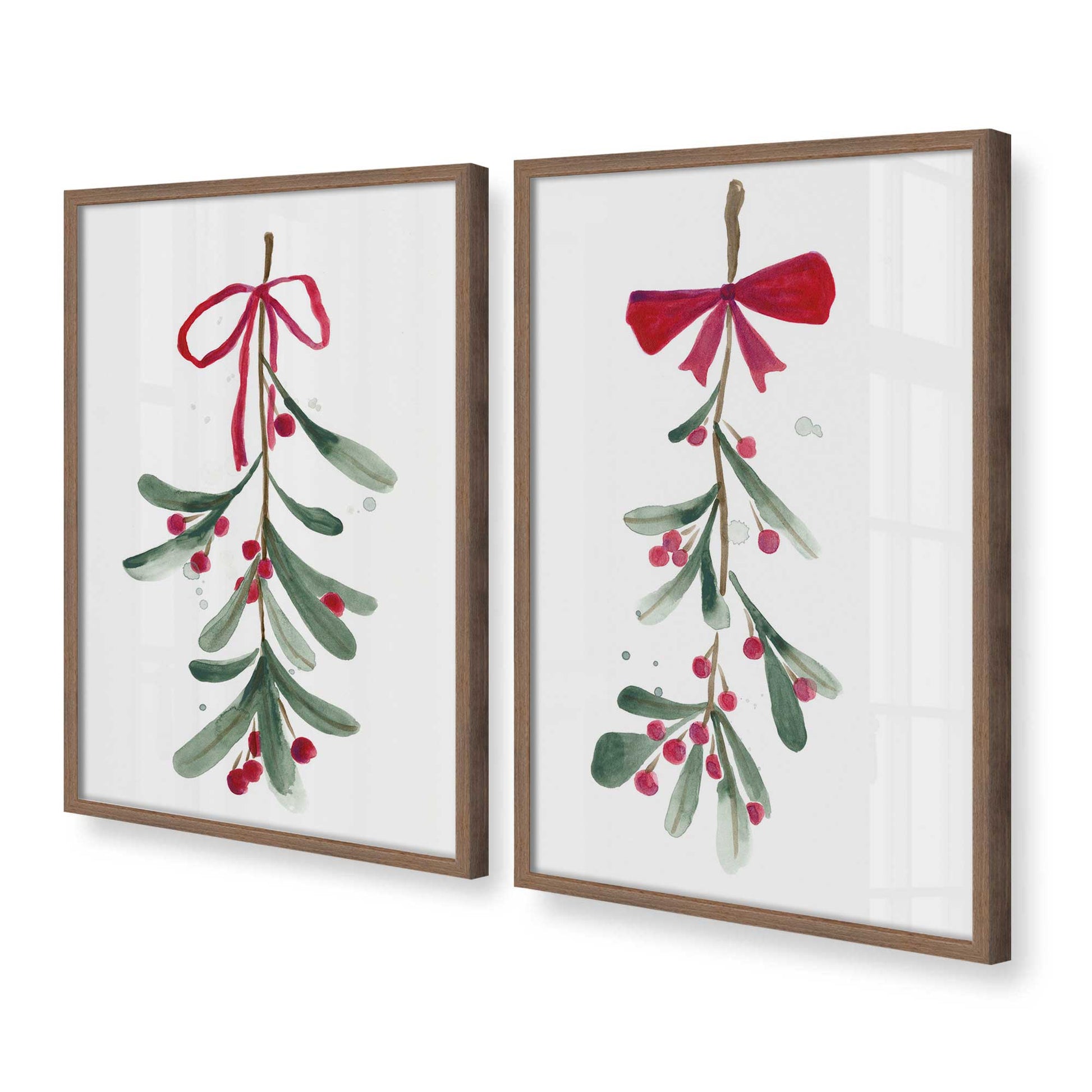 [Color:Walnut], Picture of art in a Walnut frame at an angle