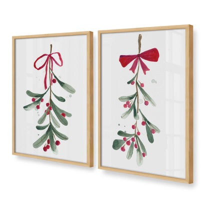 [Color:American Maple], Picture of art in a American Maple frame at an angle