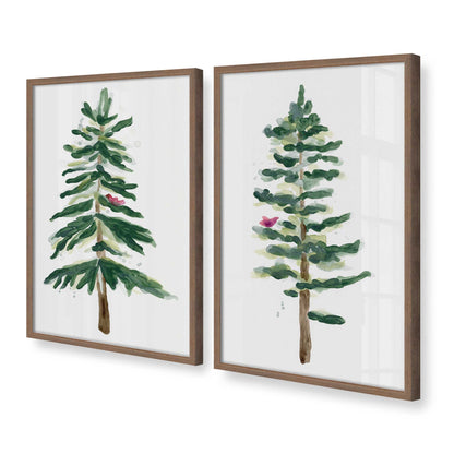 [Color:Walnut], Picture of art in a Walnut frame at an angle