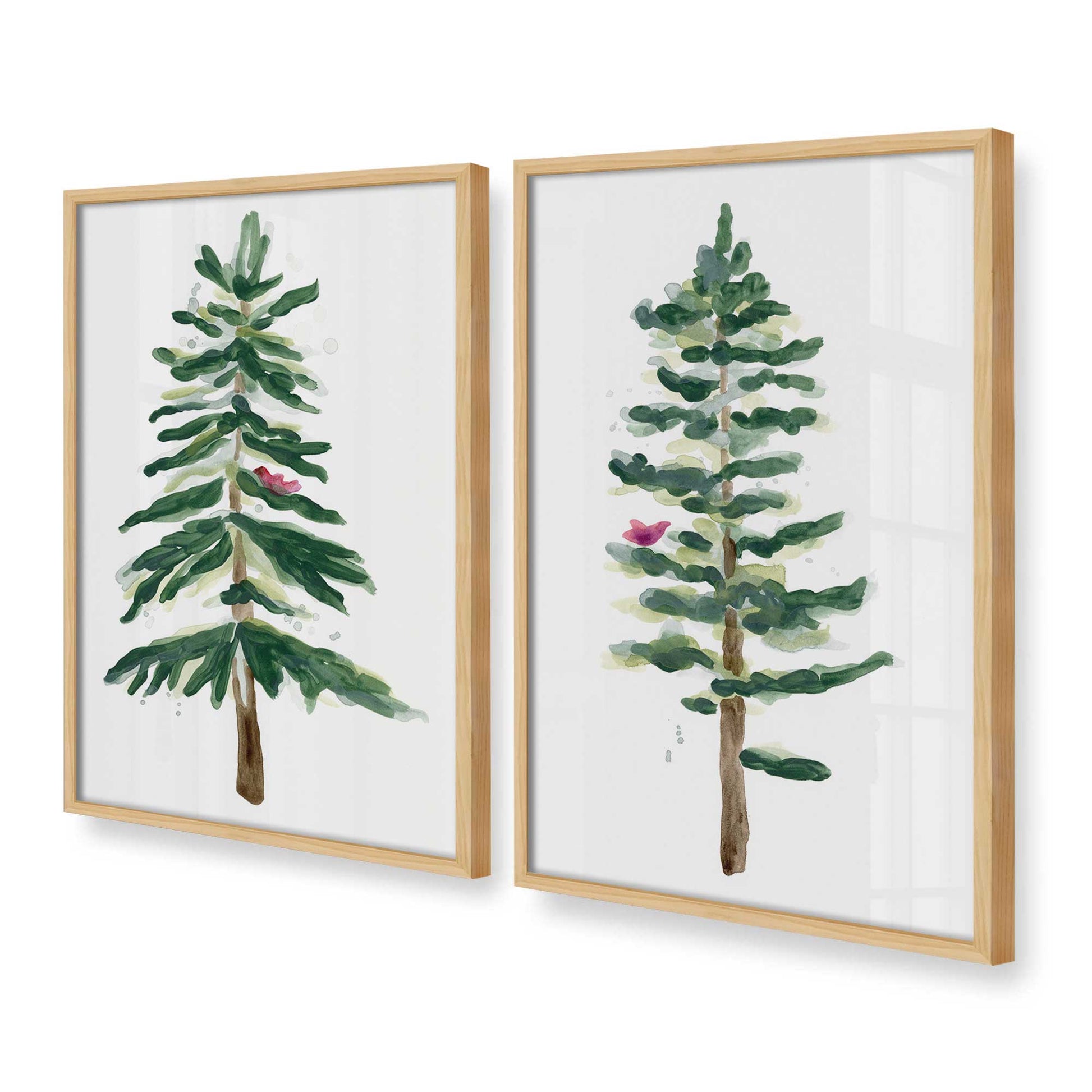 [Color:American Maple], Picture of art in a American Maple frame at an angle