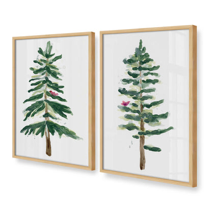 [Color:American Maple], Picture of art in a American Maple frame at an angle