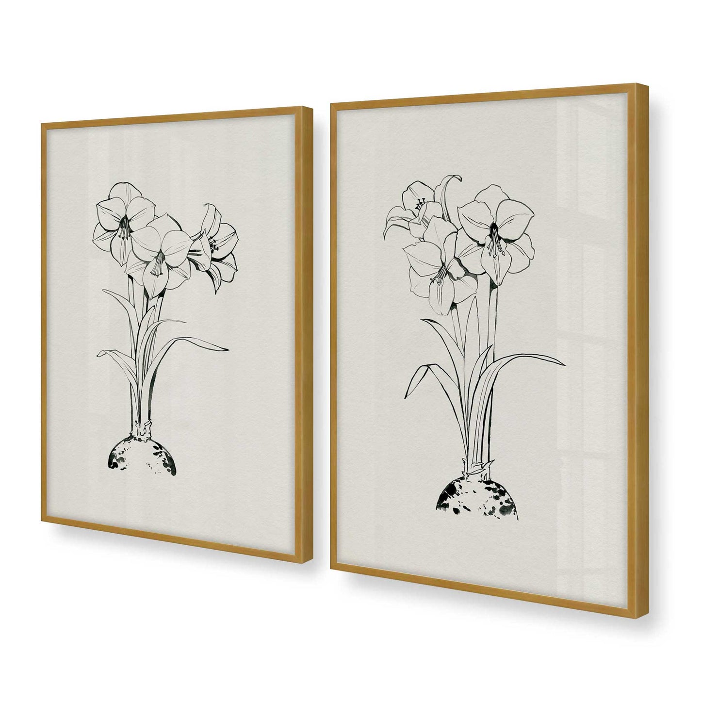 [Color:Polished Gold], Picture of art in a Polished Gold frame at an angle
