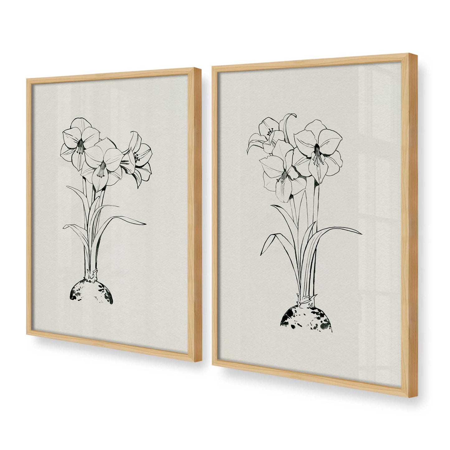 [Color:American Maple], Picture of art in a American Maple frame at an angle