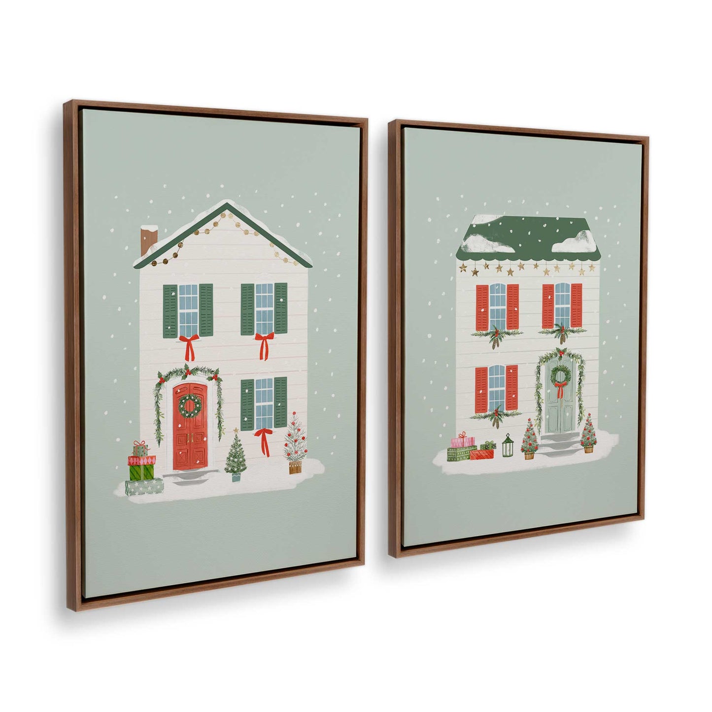 [Color:Walnut], Picture of art in a Walnut frame at an angle