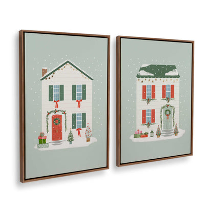 [Color:Walnut], Picture of art in a Walnut frame at an angle