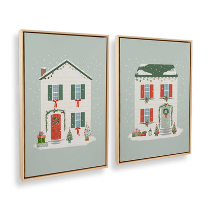 [Color:American Maple], Picture of art in a American Maple frame at an angle