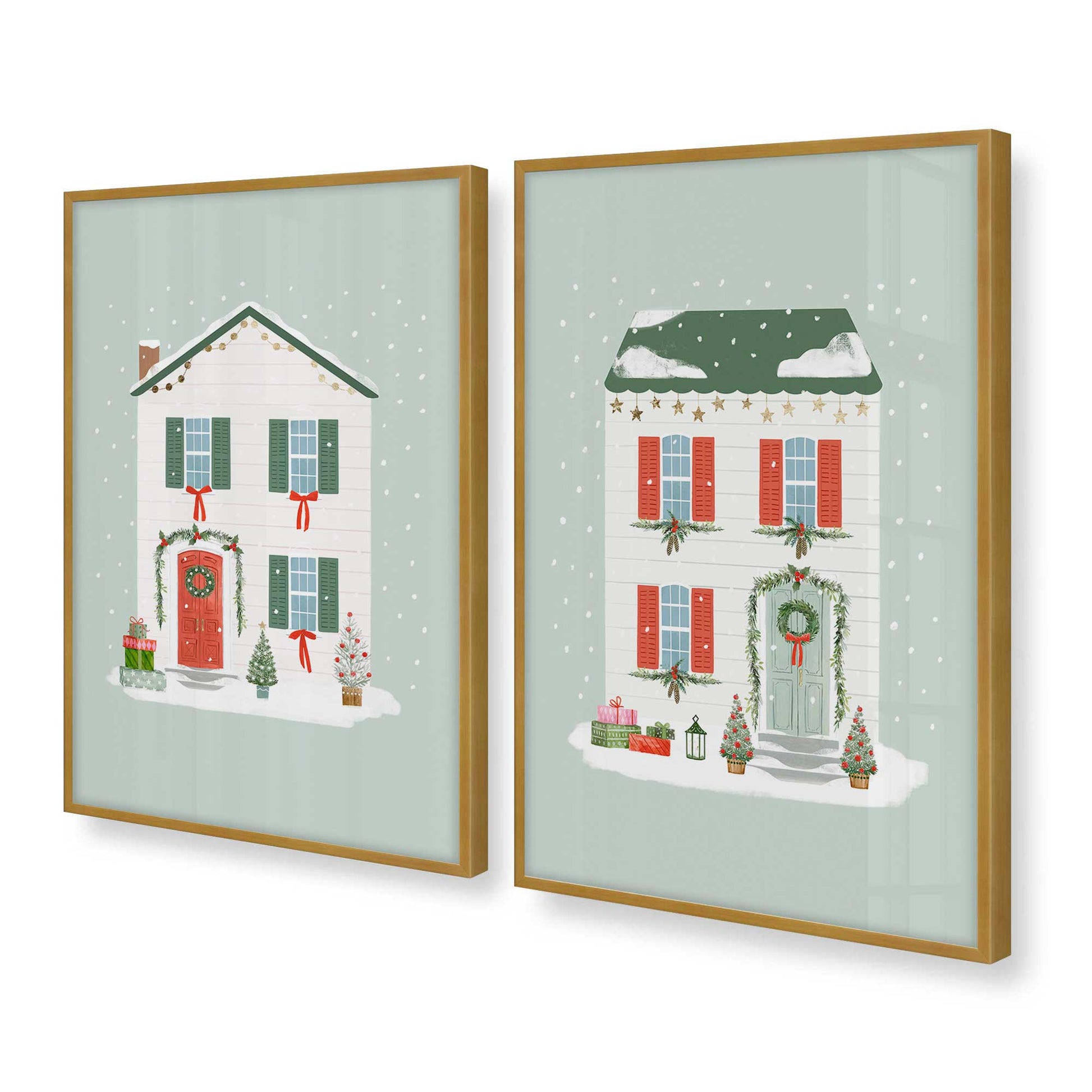 [Color:Polished Gold], Picture of art in a Polished Gold frame at an angle