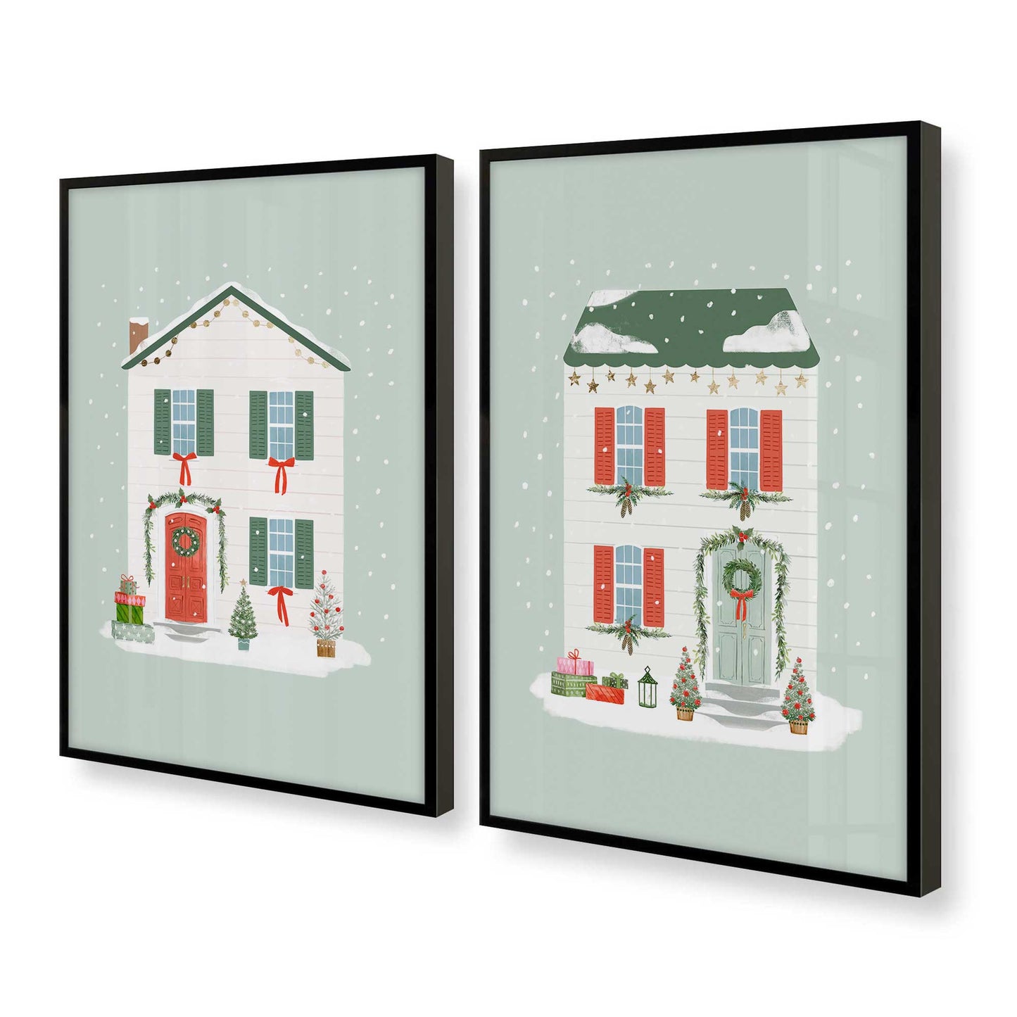 [Color:Satin Black], Picture of art in a Satin Black frame at an angle